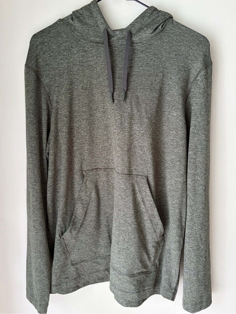 8. Men’s Size Medium LULULEMON Heathered Darked Green Soft Hoodie